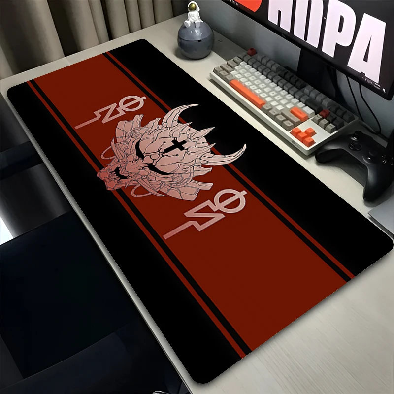 Mouse Pad Laptop Anime Extended Desktop Mat Computer Gamer Mousepad PC Gaming Oni Hannya Samurai Mask Accessories Keyboard Pad