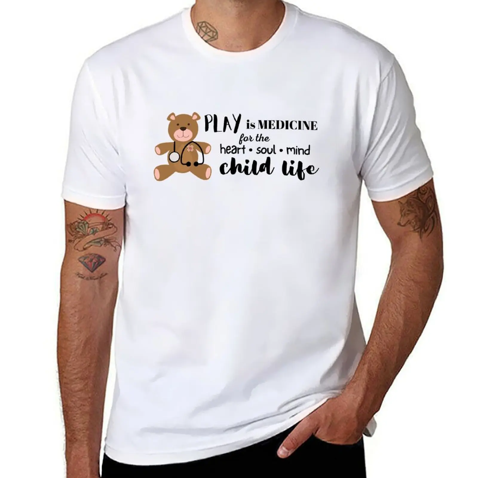 

play is medicine T-Shirt t shirt for man 100 percent cotton cotton tshirt 100% T-Shirt