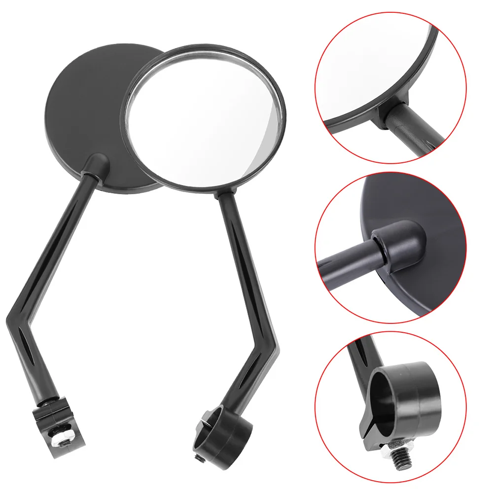 

4Pcs Cycle Rearview Safety Mirrors 360 Degree Rotating Adjustable Lightweight Mirrors for Handlebar Under 22Mm Diameter