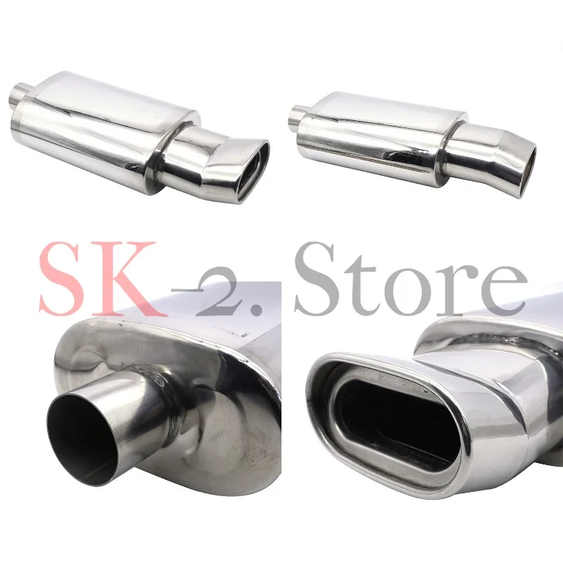 Tail drum flat drum sound straight row universal with tail throat out out automobile exhaust pipe stainless steel modification