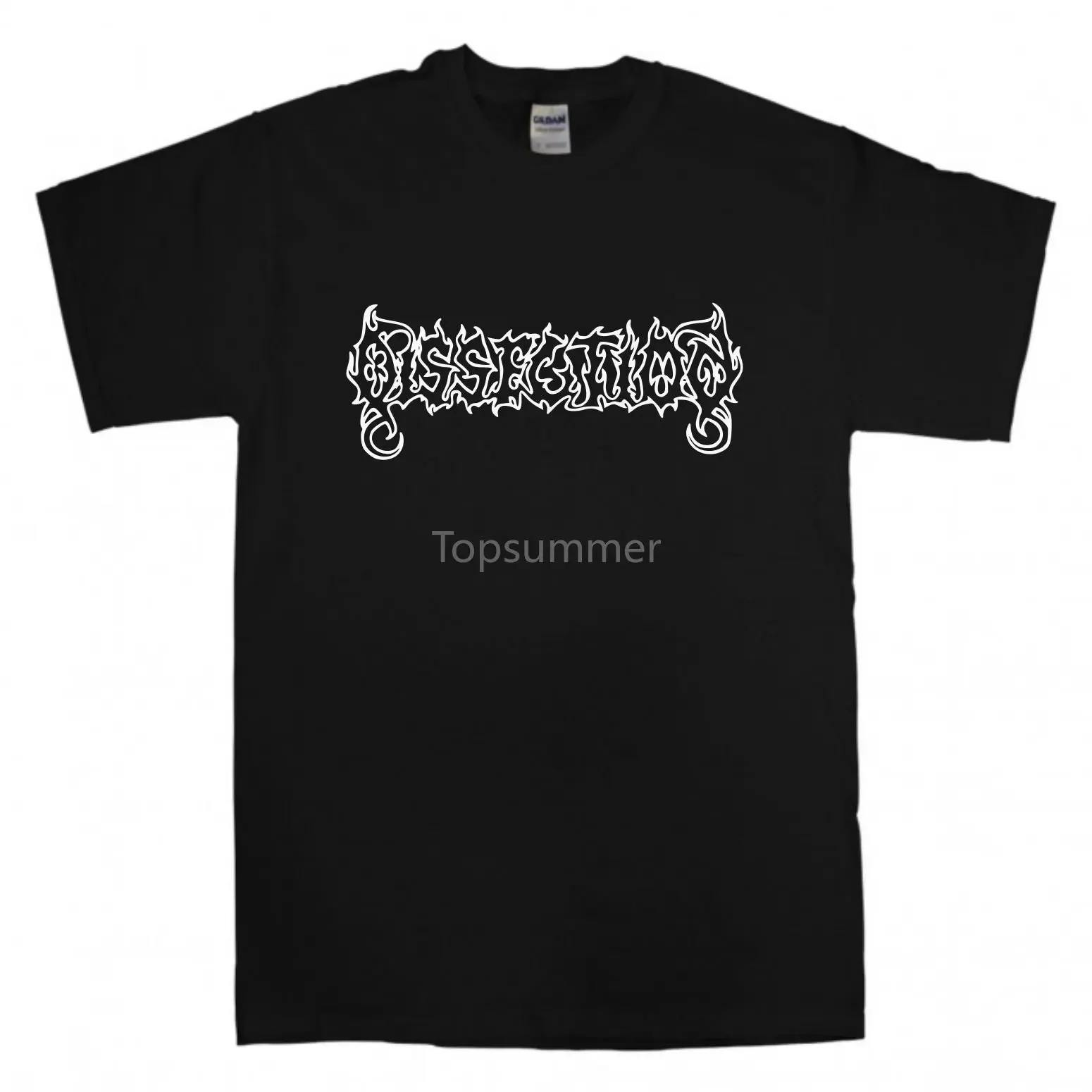 Dissection T-Shirt New Black T Shirt S-3Xl Black Metal Logo Band Watain Emperor Cotton Men T-Shirts Classical Top Tee