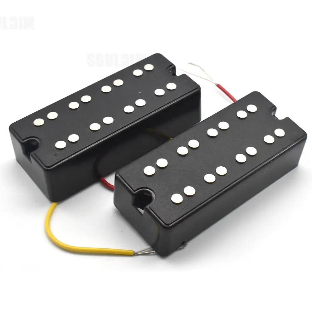 1Set Black Open Sealed 4 String Bass Guitar Pickups Humbucker 2 Mounting Screw Hole - Neck & Bridge