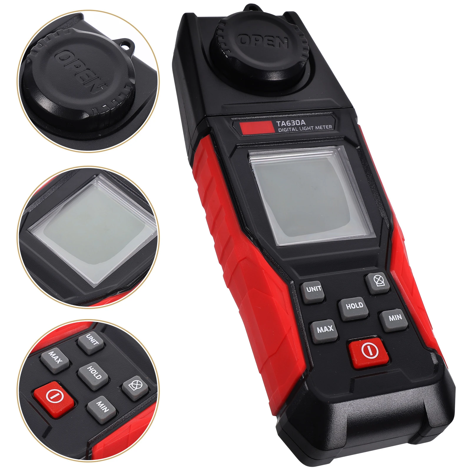 

Meter Handheld Photometer For Led Grow Lights High Precision Light Measure Tool Back Bracket 200000 Lux 50 Data Sets