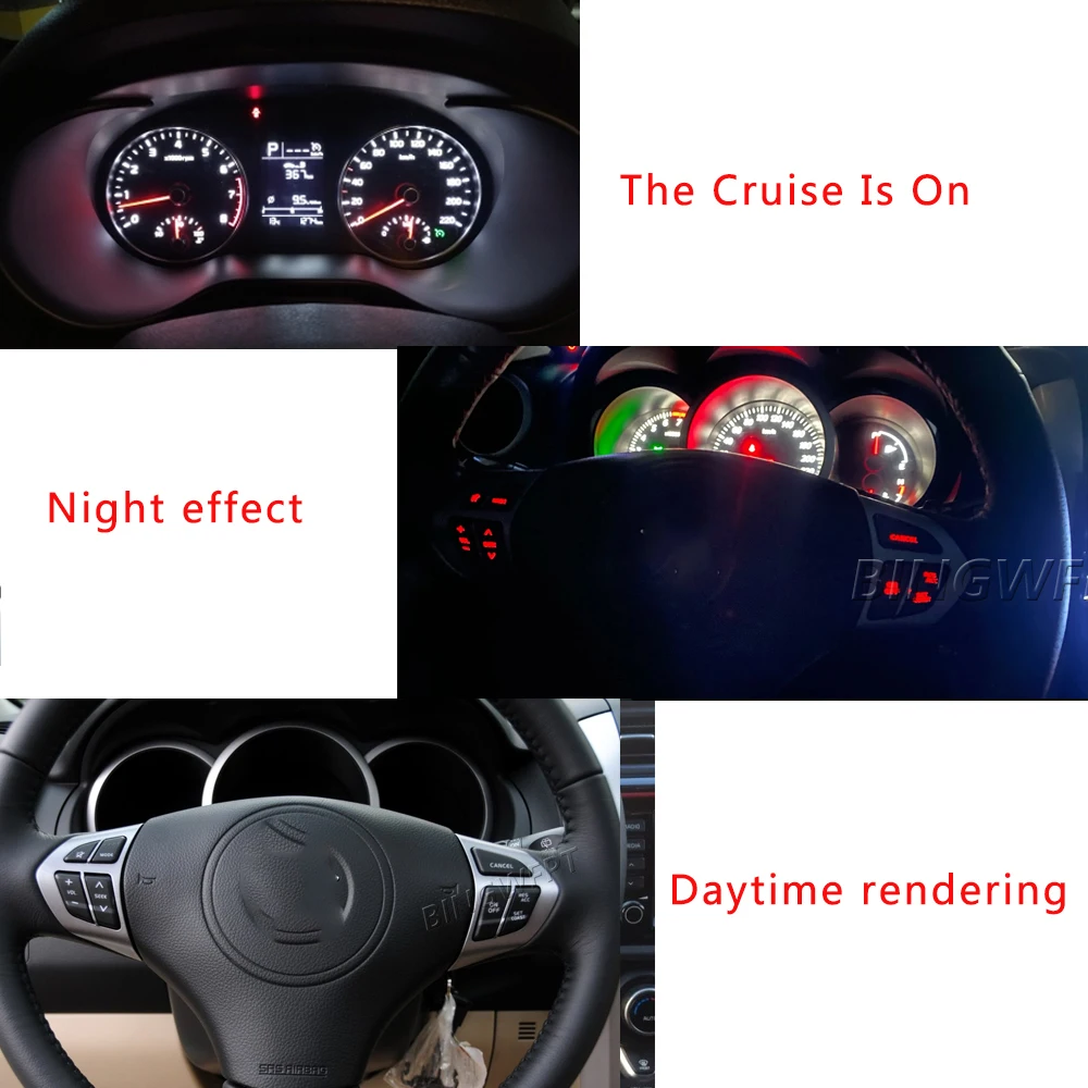 Dla Suzuki Grand Vitara II 2005-2015 Przyciski tempomatu głośności audio Przycisk zdalnego sterowania na kierownicy Akcesoria samochodowe — zdjęcie 7