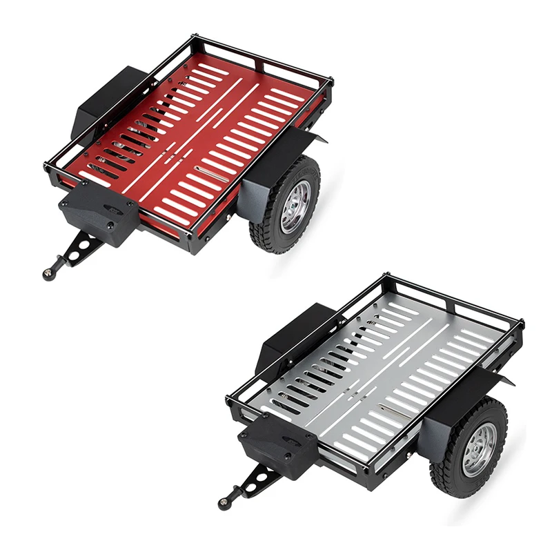 Aluminum Alloy Small Trailer for 1/10 RC Crawler Car Traxxas SCX10 TRX-4 Accessories