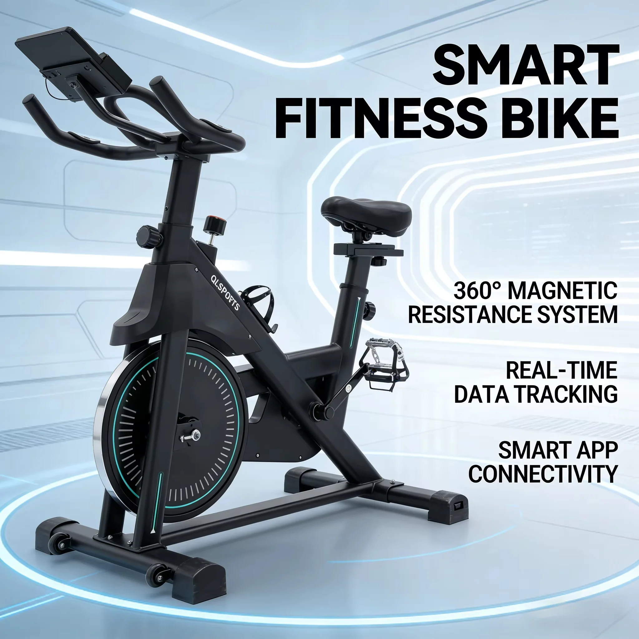 

Умный велотренажер с ИИ, 32 уровня магнитного сопротивления, малошумный, для домашних тренировок и фитнеса