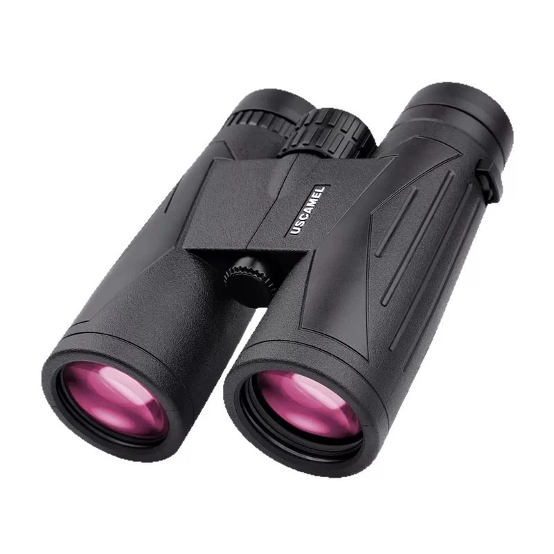 12x42 HD BAK4 Prism Binoculars Powerful Purple-red Coated Professional Telescope for Hunting Outdoor Sports Camping Travel