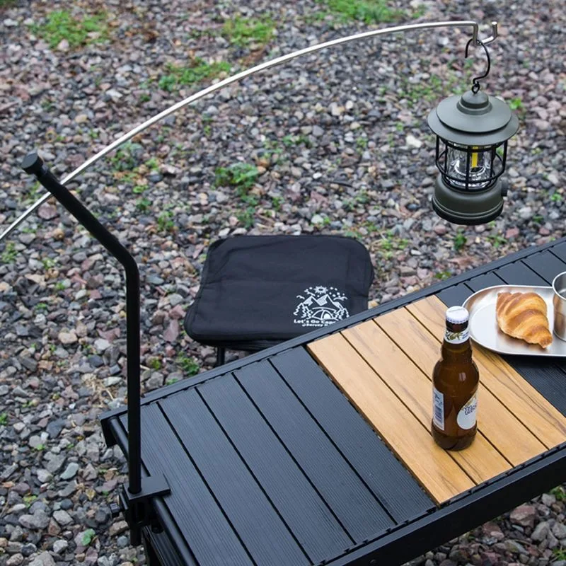 

Camping IGT Lamp Holder Outdoor Lantern Bracket Lamp Pole Desktop Arc Hanging Lamp Rack IGT Table Accessories