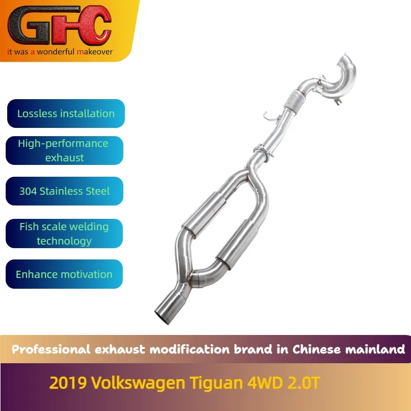 

Applicable to the 2019 Volkswagen Tiguan 4WD 2.0T SUS304 High-performance No Cell Catalytic Downpipe Packaging insulation layer