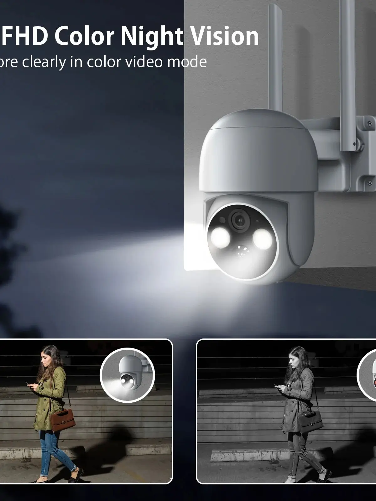 2 Packs Solar Camera Wireless Security Monitor Outdoor 4MP Battery Solar Powered Camera Motion Detection Audio Alarm 360° PTZ