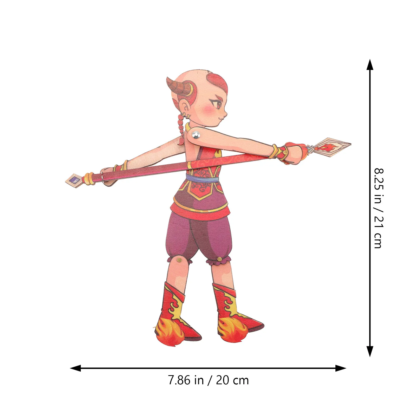 Burattino in Legno Xiyuji per Racconti Cinesi, Artigianale, per lo Sviluppo della Coordinazione Cervello-Mano negli Bambini, Progetto Scolastico