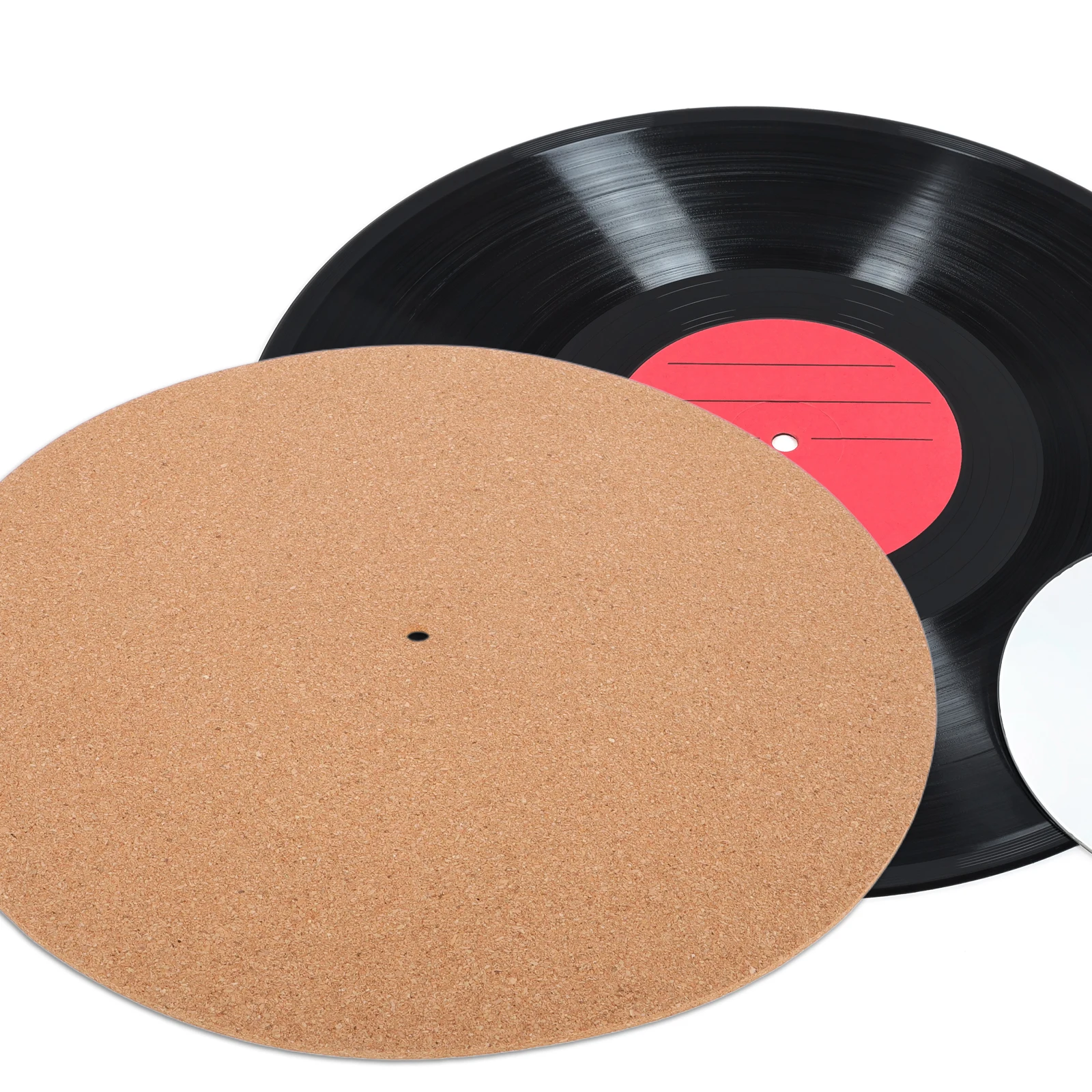 Plattenspieler-Matte aus Kork, 30,5 cm, Vinyl-Schallplattenunterlage, schützende Anti-Rutsch-Phonographenplatte, Spielzeuginstrument, Musikversorgung
