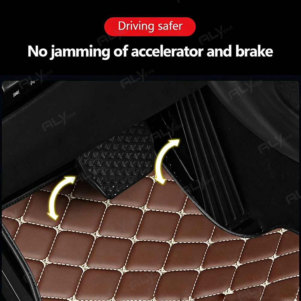 4Pcs Universal Premium Car Floor Mats Full Set Waterproof Non-Slip Dustproof All-Weather Anti-Scratch Protector Auto Accessories