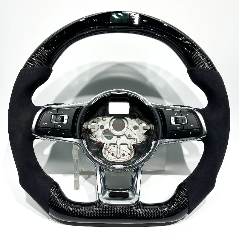 

Sporty carbon fiber steering wheel suitable for Volkswagen MK7 Golf 7 GTI GTE GTD