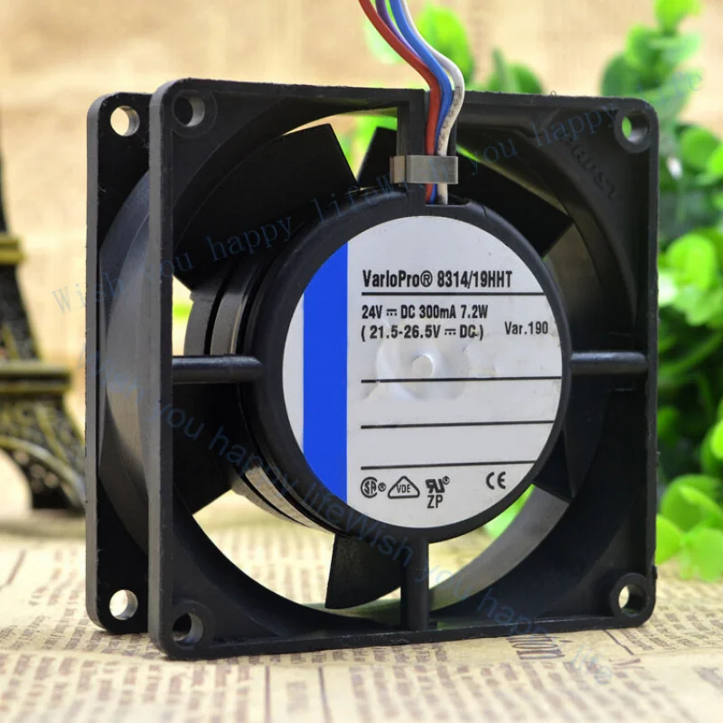 LL  for EBMPAP 8314/19HHT 24V 7.2W 4-wire 8CM 80*80*32mm frequency converter fan