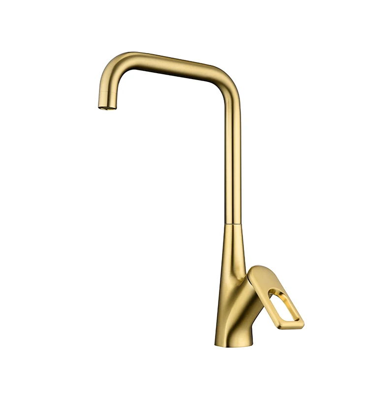 Hot selling kitchen accessories stainless brush gold color desk mount faucet