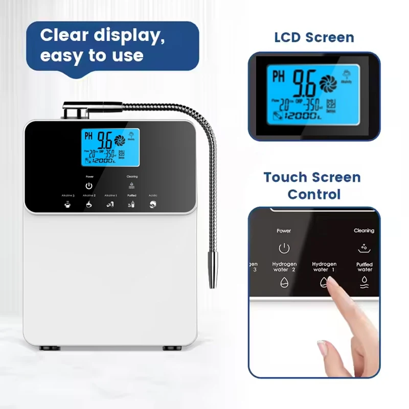 اليابان التكنولوجيا القلوية المياه المؤين عالية PH 2.8-11 قيمة 11 لوحة كانجن نظام الترشيح المياه الهيدروجين منقي مرشح المياه