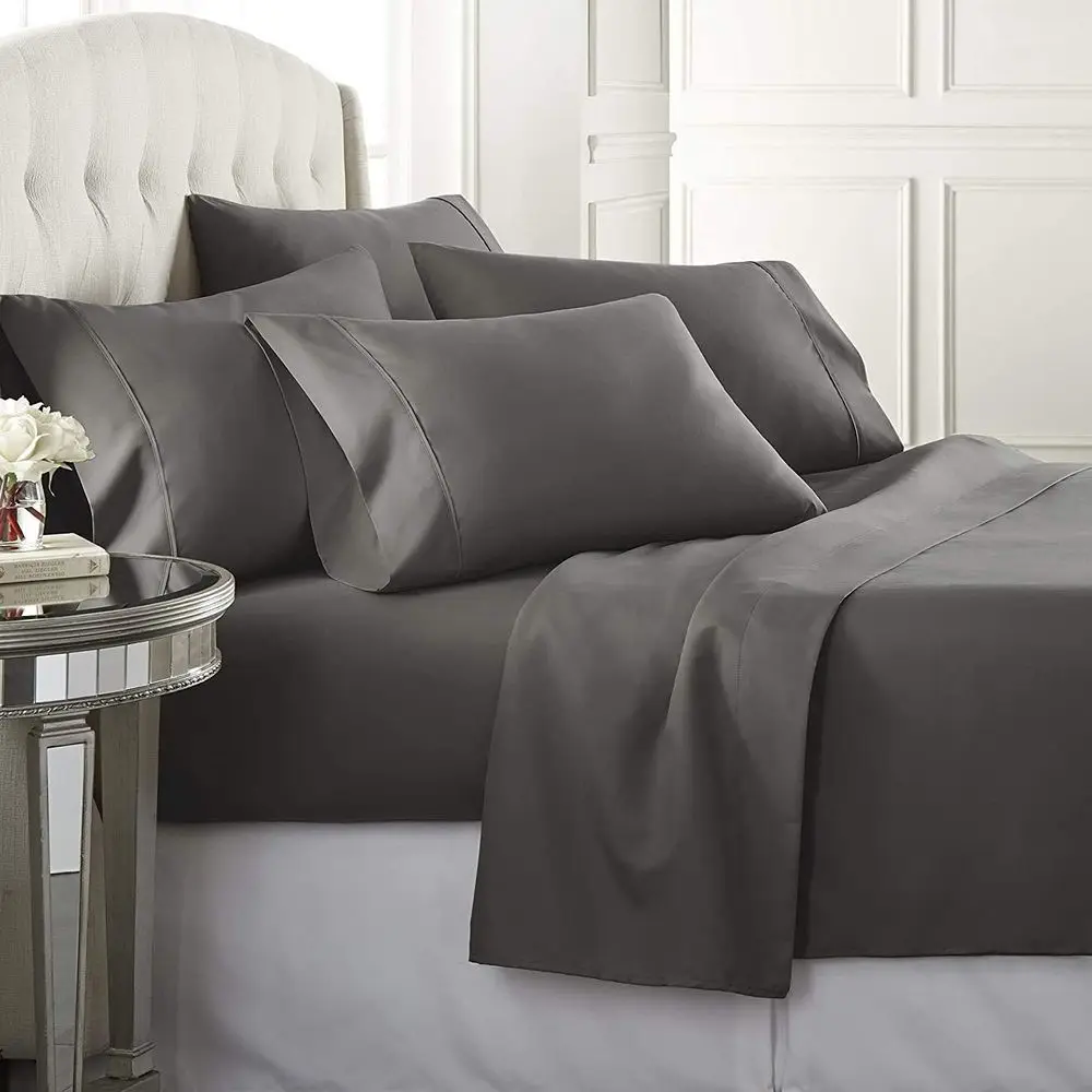 600 Thread Count Split Queen Sheet Set or Adjustable Bed, Sateen Weave, Cool Breathable & Sot, 5 Piece Set: 2 itted its Upto 20