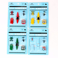 CM 5pcs/set Car Roof Accessories For 1/64 Model Cars Toy Miniatures Plastic Luggage Box Rack​ Kayaking ​Sledding ​Bicycle 