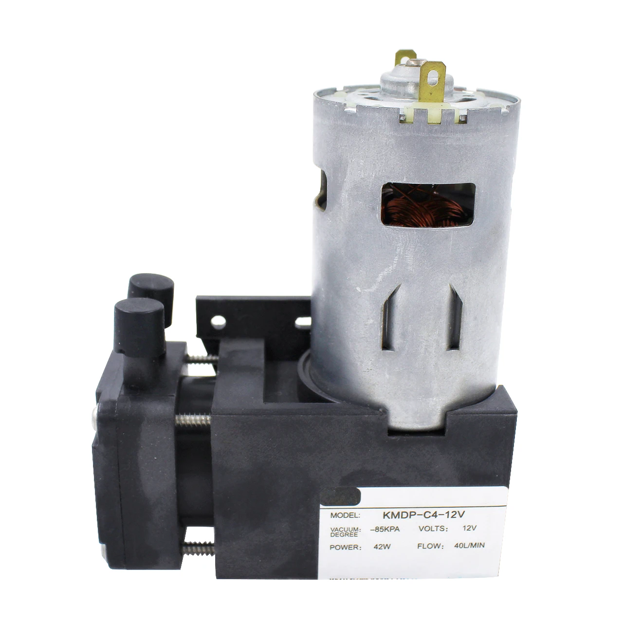 DC 12V/24V 42W Mini DC Oilless Vacuum Pump Small Vacuum Suction Pump Diaphragm Pump Air Pump -85KPA +550KPA 40L/MIN