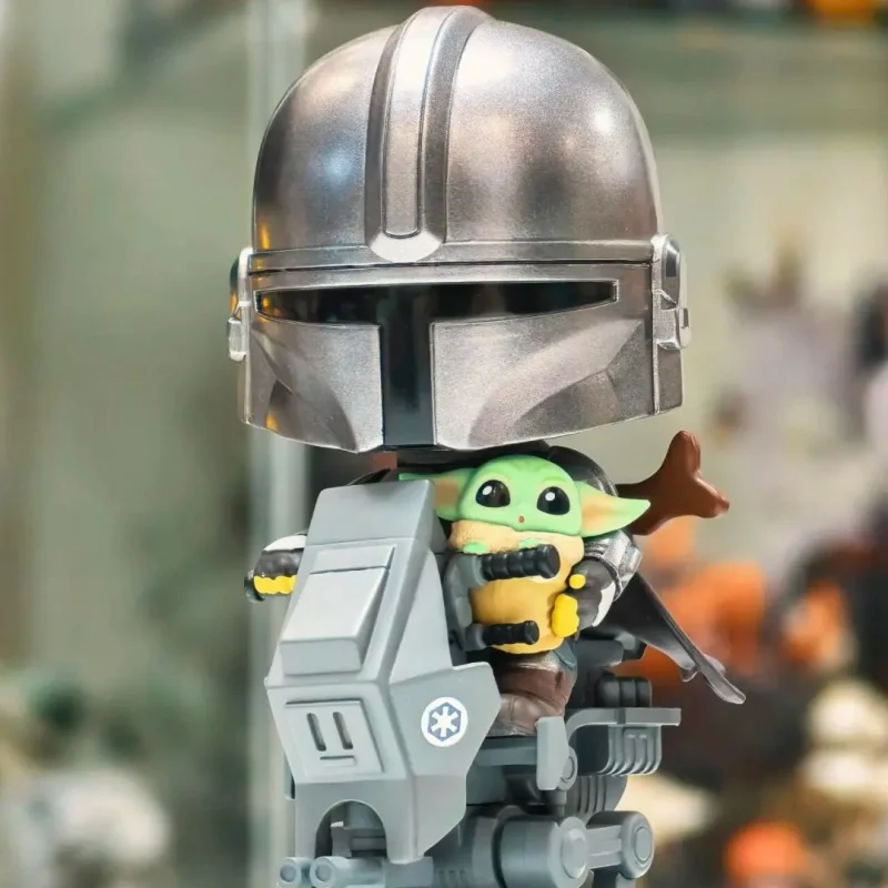 Hot Toys Star Wars The Mandalorian Grogu Mystery Cosbi Bobble Head Blind Box Collection Cute Anime Figure Doll Decoration Gifts