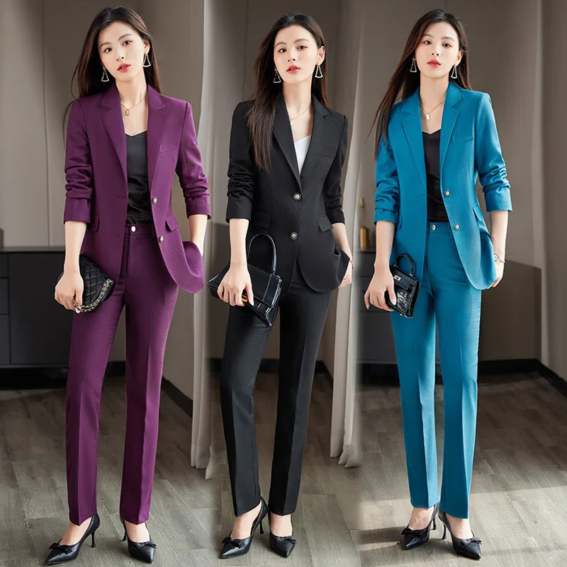 Business Suit Ladies2024Early Autumn New Workplace Lightly Mature Women's Clothing Temperament Goddess Style Two-Piece Set