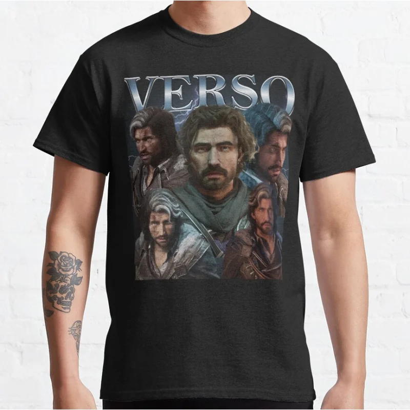 Verso Expedition33 Vintage Clear Obscur Expedition 33 Dark Fantasy video game T-shirt for Gamer Large size Adult Tops S-6XL