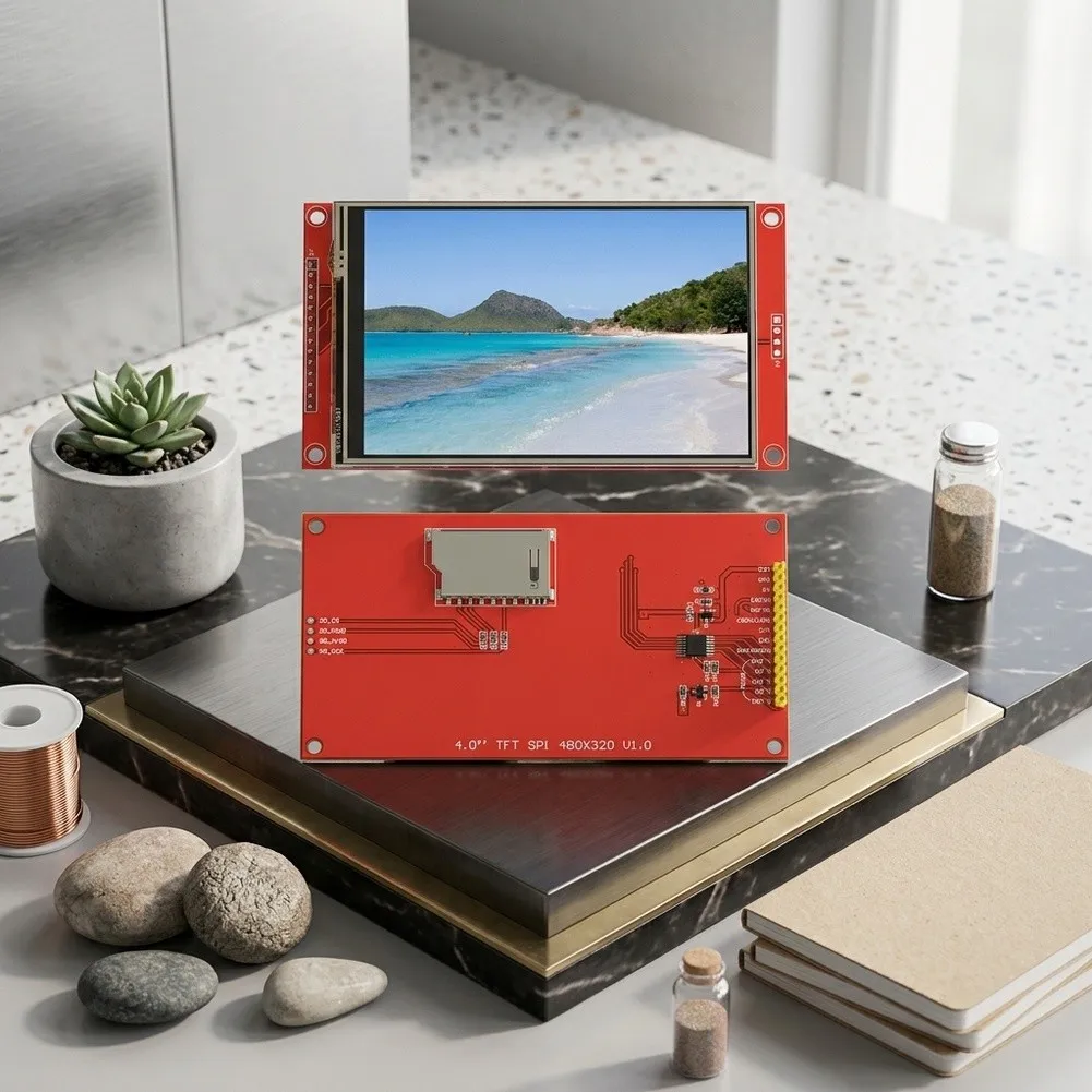 4.0 Inch For SPI LCD Touchscreen Module 480x320 Resolution with For SD Card Slot for Embedded Development and DIY Projects
