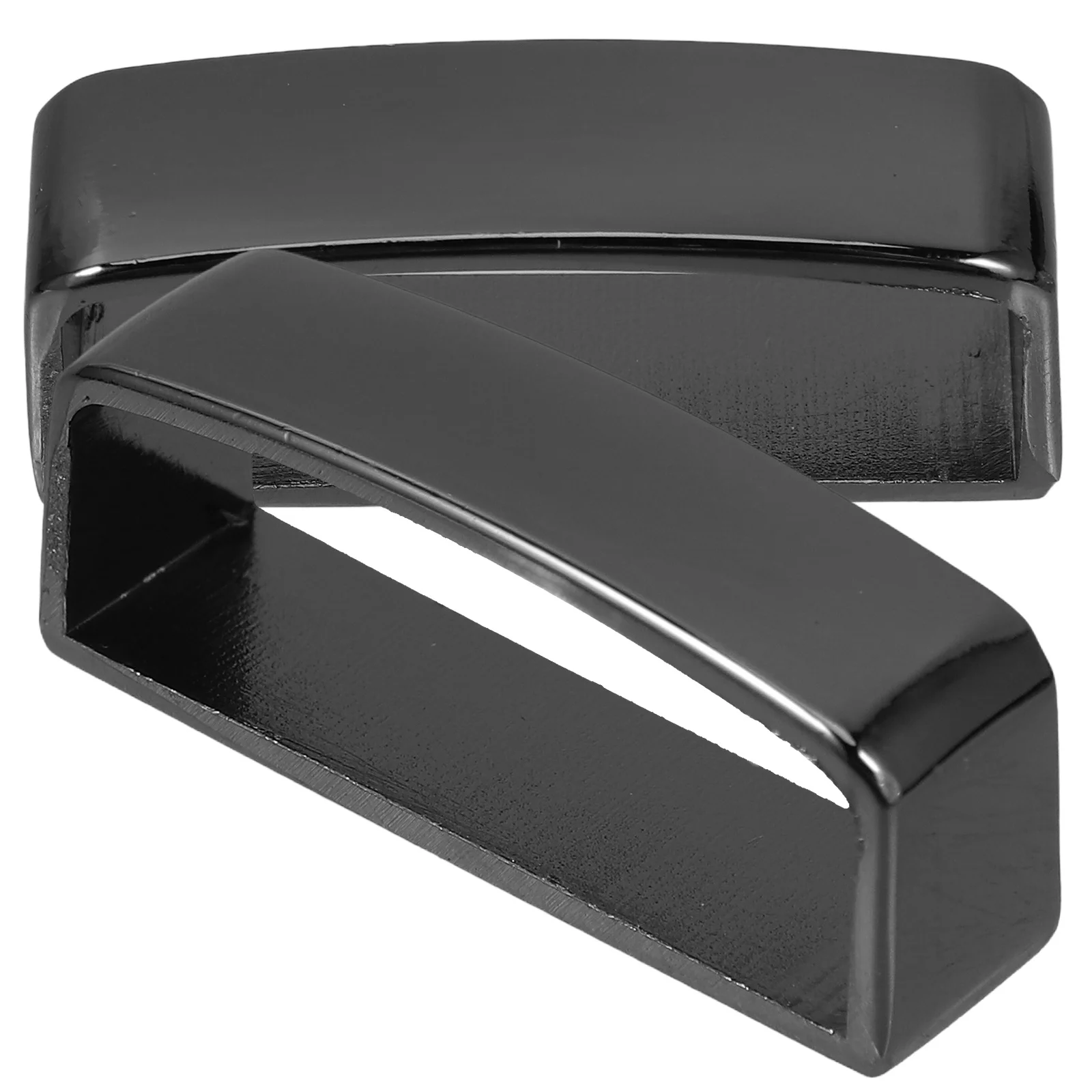 2 قطعة حلقة معدنية مستطيلة حلقة حلقة حارس أسود موصل متين لاستبدال إكسسوارات مشبك حزام الحزام للرجال