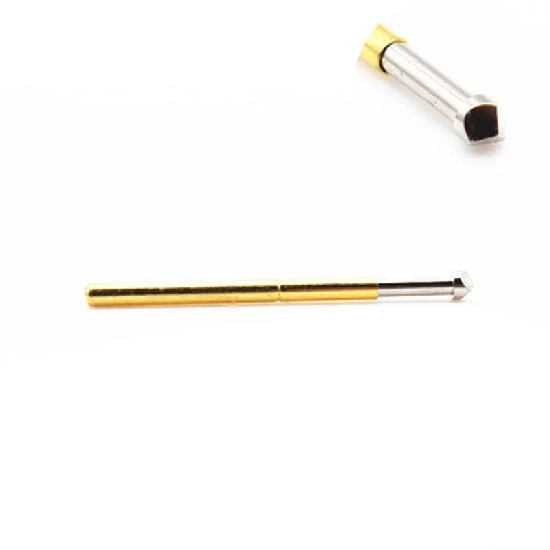 100PCS/pack P125-T2 Diamond Head Spring Test Pin Diameter 2.02mm Needle Length 33.35mm For Circuit Board Testing