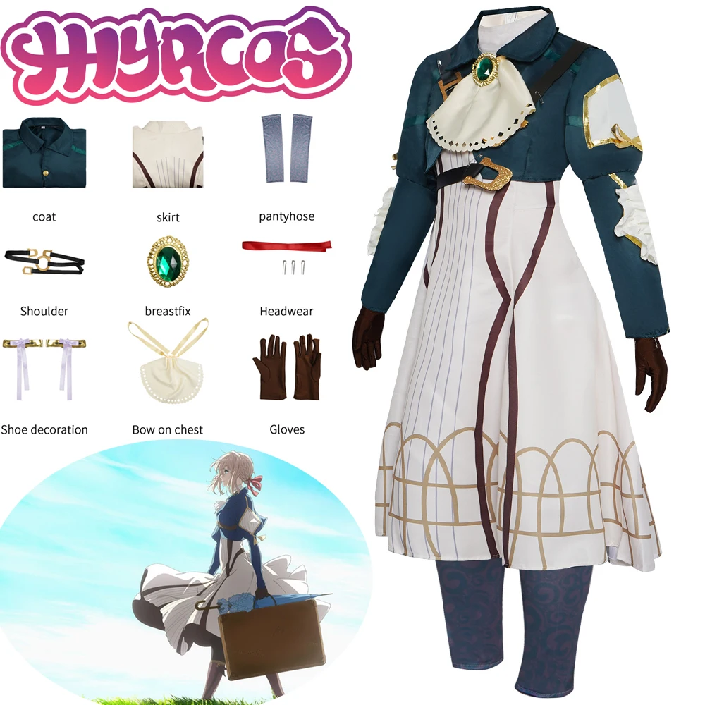 Anime Violet Evergarden Cosplay Dresses Novel Comics Violet Evergarden Costume Halloween For Woman Men Party Clothes Cos Uniform