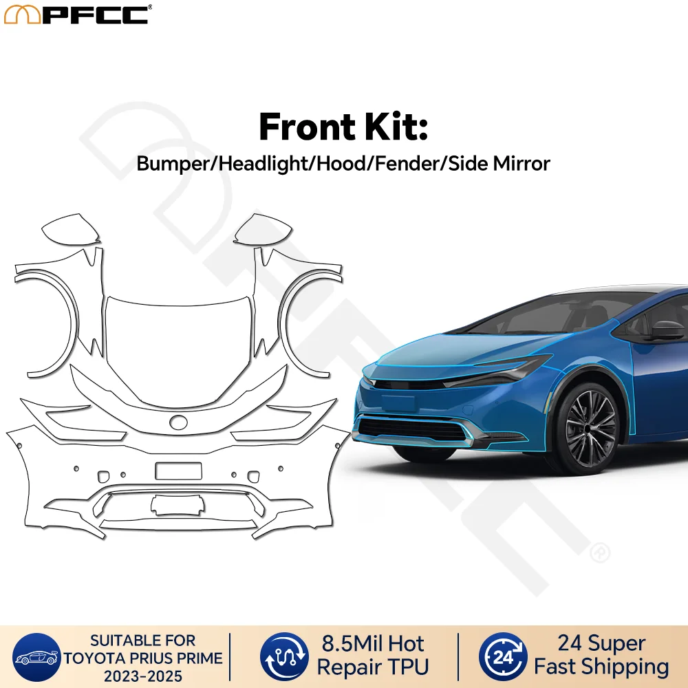 

For Toyota Prius Prime 2023 Precut TPU Paint Protection Film Clear PPF Anti-Scratch Self-Healing Car Exterior Body Protector Kit