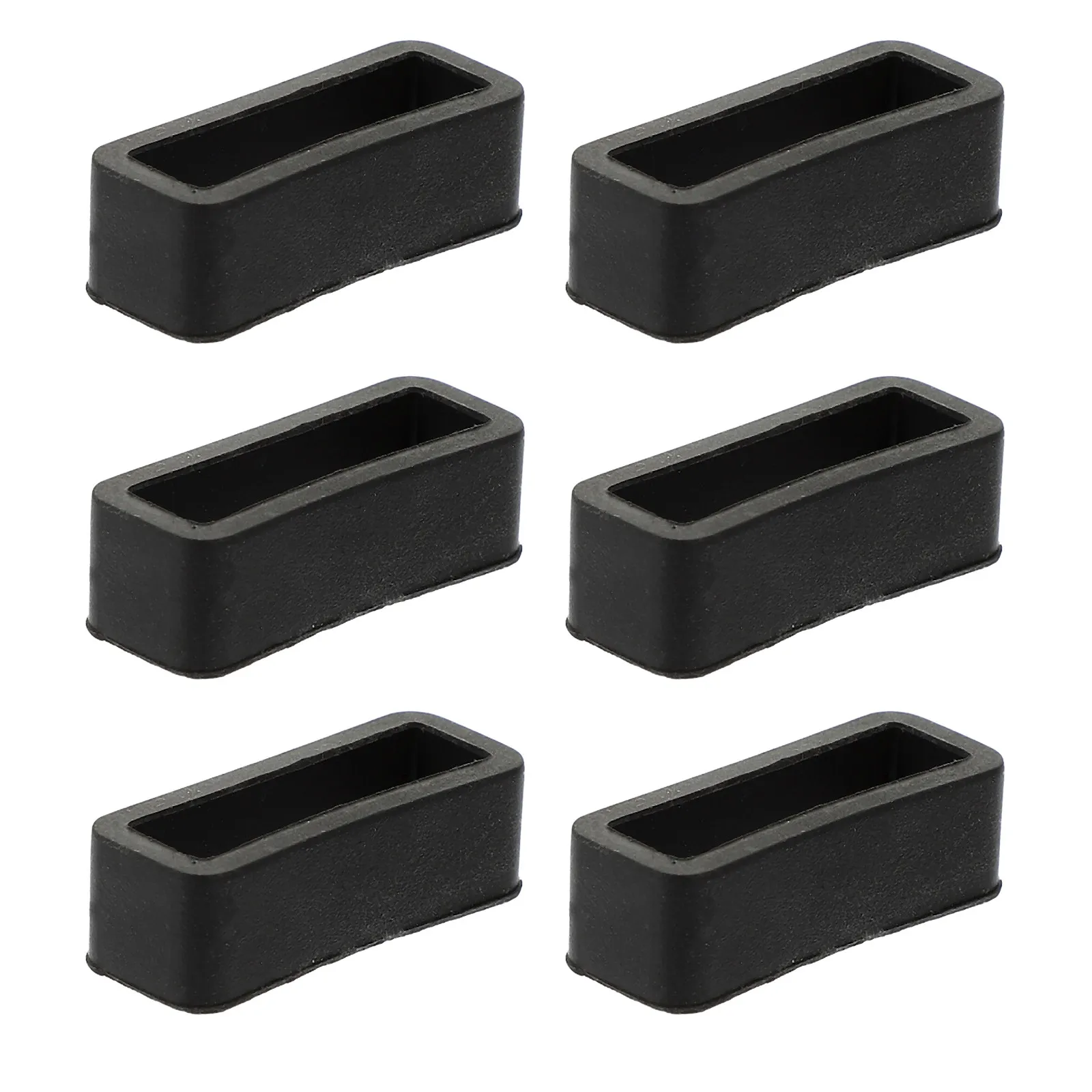 6Pcs Black Flexible Silicone Watchband Loop Retainer Smooth Surface Easy to Use Watch Strap Holder Replacement Parts for All