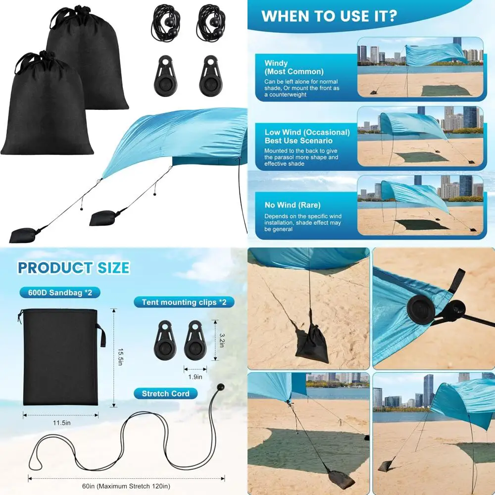 أوزان أكياس الرمل المحمولة على الشاطئ لثبات المظلة المقاومة للرياح #1