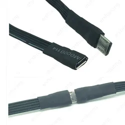 Micro USB 5-pin męski na żeński M/F OTG silikonowy kabel płaski synchronizacji danych extender dla klawiatura i mysz pamięć flash USB