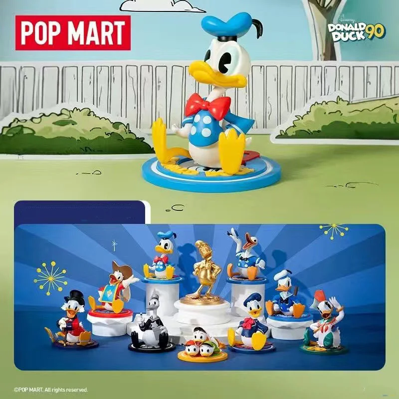 

POPMART Disney Donald Duck 90th anniversary Series Blind Box Toys Kawaii Anime Action Figure Surprise Mystery Box Dolls Gift