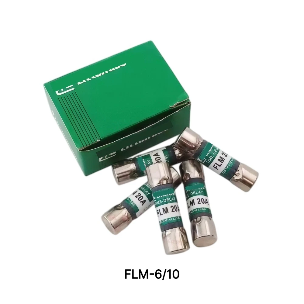 FLM-6/10 Fuse, 0.6A 250VAC Time Delay Cartridge Fuse, 1 Piece OEM