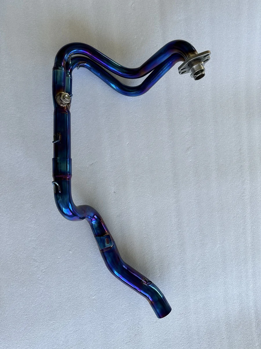 عادم أداء FBB لـ Ninja 250 Ninja300 ماسورة عادم من التيتانيوم Z250 Z300 كاتم صوت عادم رأس سهل الارتداء على أنبوب سفلي