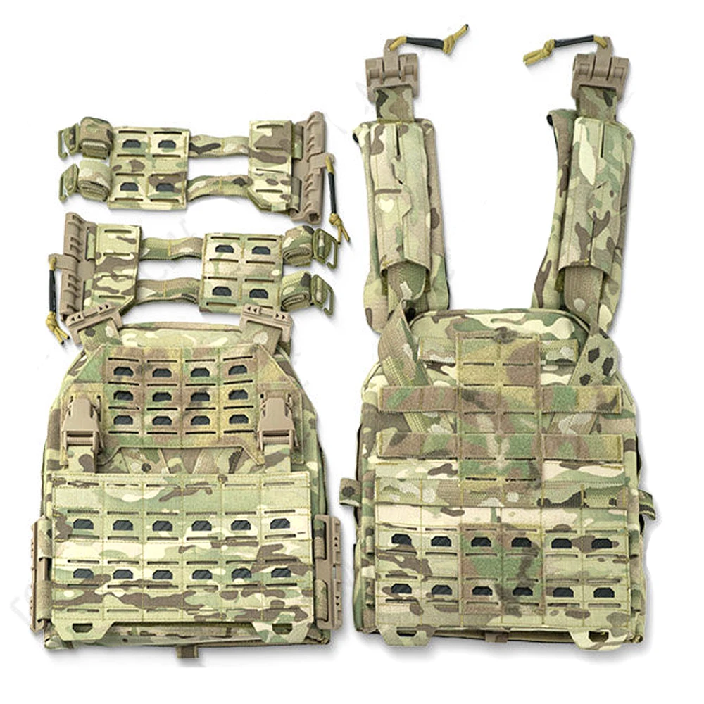 Tactical Quick Release lightweight Vest, Carbon Patterned MOLLE Board Outdoor Training Board Carrier Protective Vest