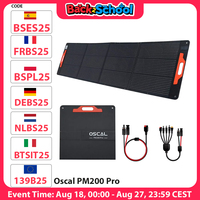Oscal PM200 Pro 200W Foldable Solar Panel, 23% High Conversion Efficiency, ETFE Material, IP67 Waterproof