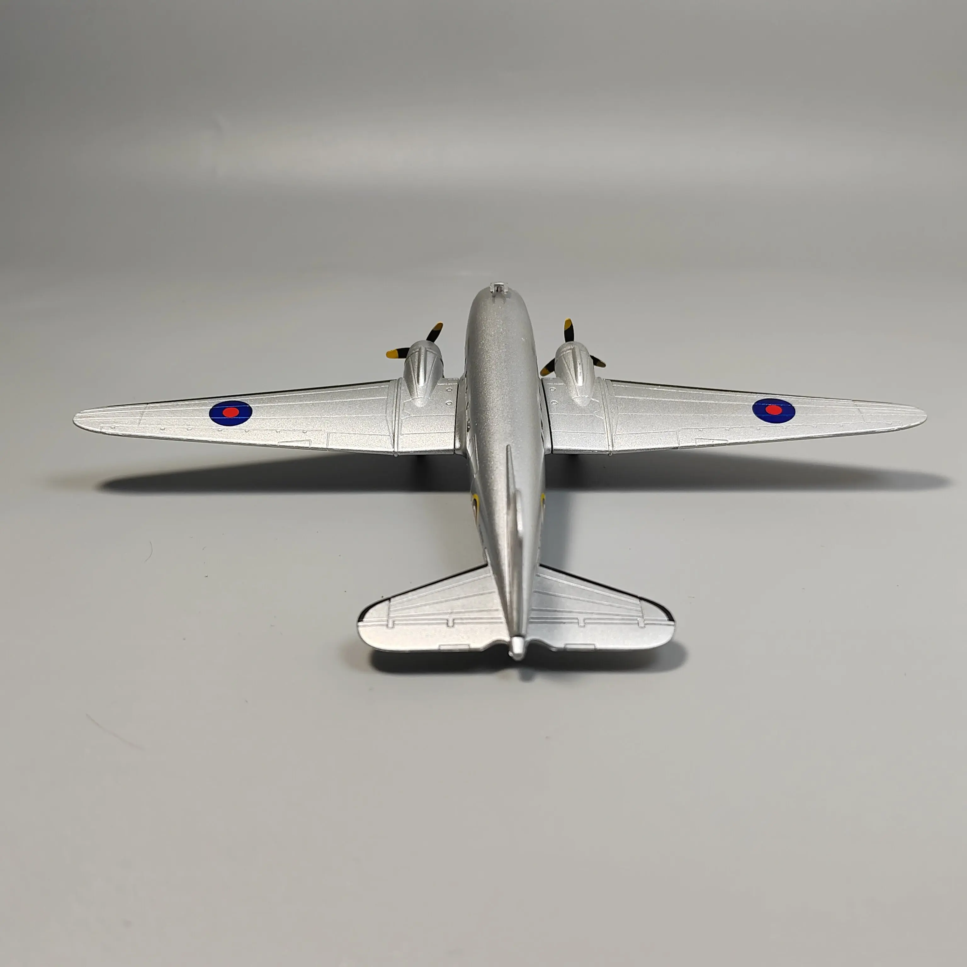 Diecast 1/144 Scale British Air Force Douglas C-47 Transport Alloy Airplane Model Simulation Military Aircraft Collection Gifts