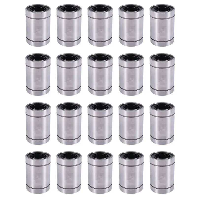 B79B 20X LM25UU Linear Motion Ball Bearing 25x40x59mm, Double Rubber Seal Bushing for 3D Printer CNC