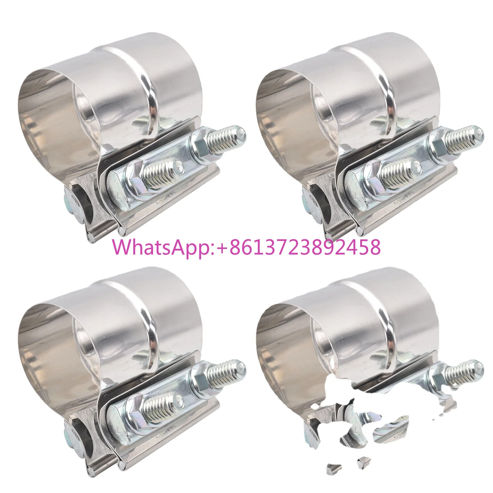 

Stainless Steel Butt Joint Exhaust Band Clamp Sleeve for Exhaust Pipe