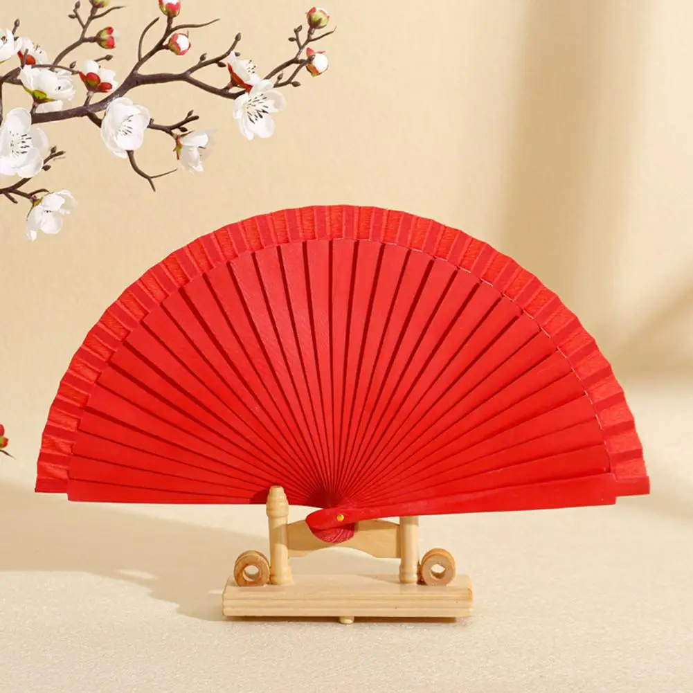 Durable Foldable Fan Travel-friendly Foldable Fan Portable Wooden Folding Fan for Summer Dance Performance Solid for Parties