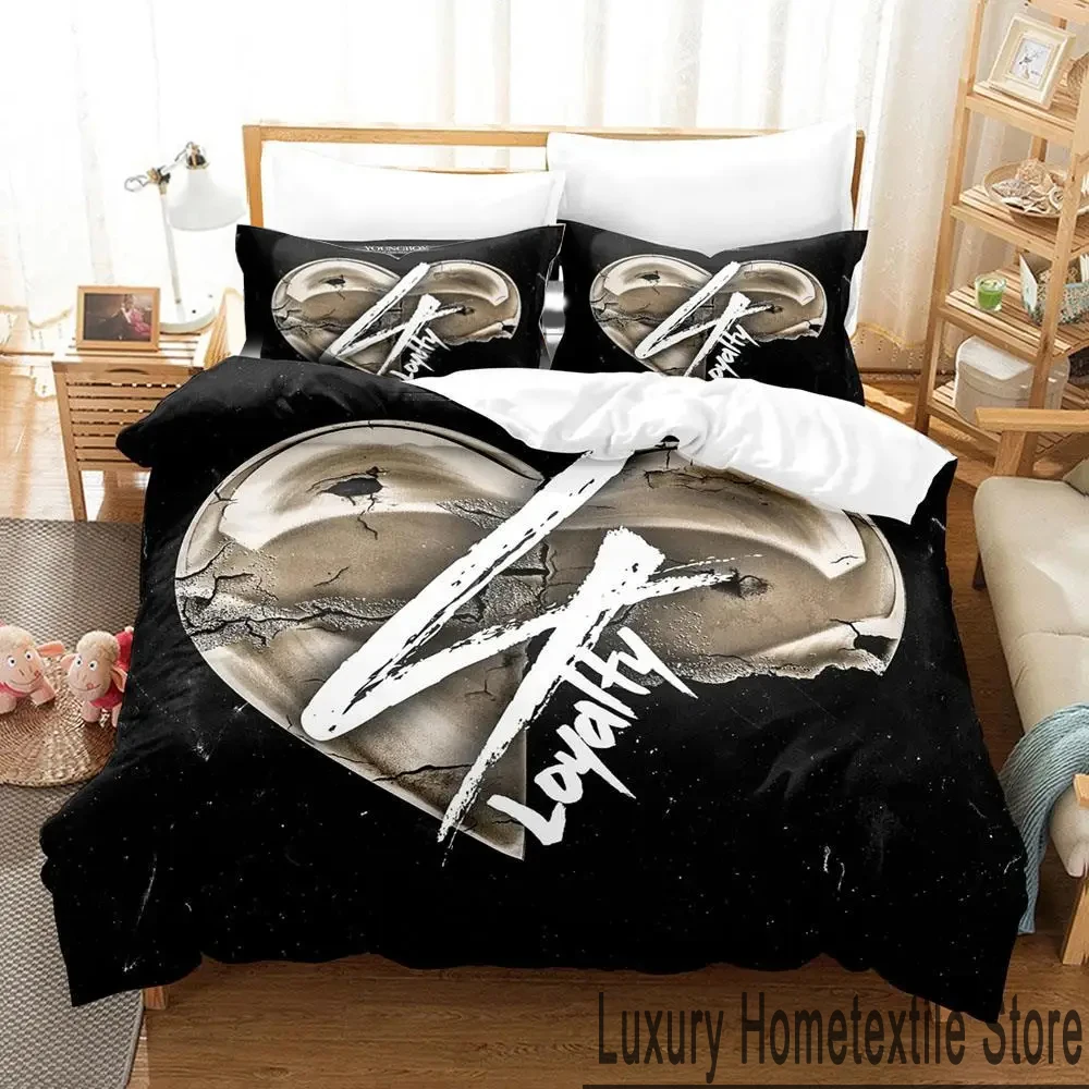 3D Print YoungBoy Never Broke Again Bedding Set Duvet Cover Bed Set Quilt Cover Pillowcase Comforter king Queen Size Boys Adult