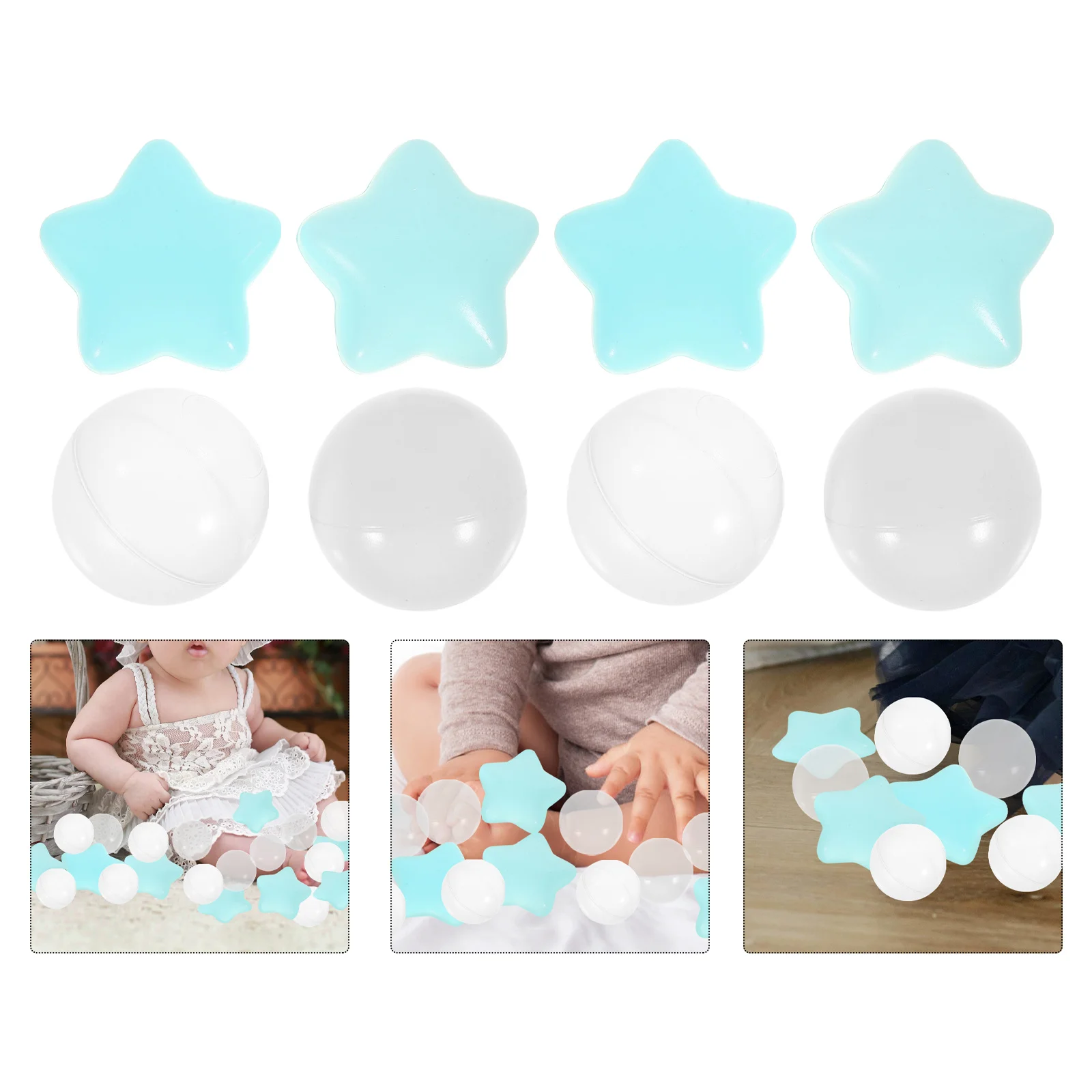 100 pezzi di palline oceaniche in plastica rotonda morbida, palline educative per piscine, tende da gioco, piscine, decorazioni per feste, giocattoli da nuoto