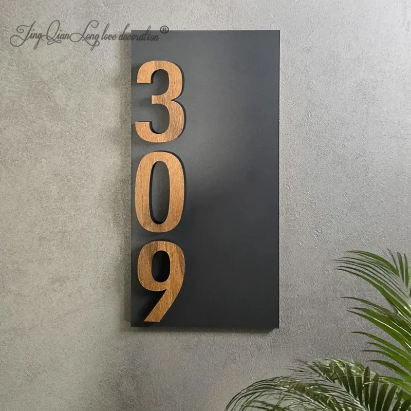 Unit Door Numbers, Interior Modern Number Plague, Room Number Sign, Custom Hotel Room Sign