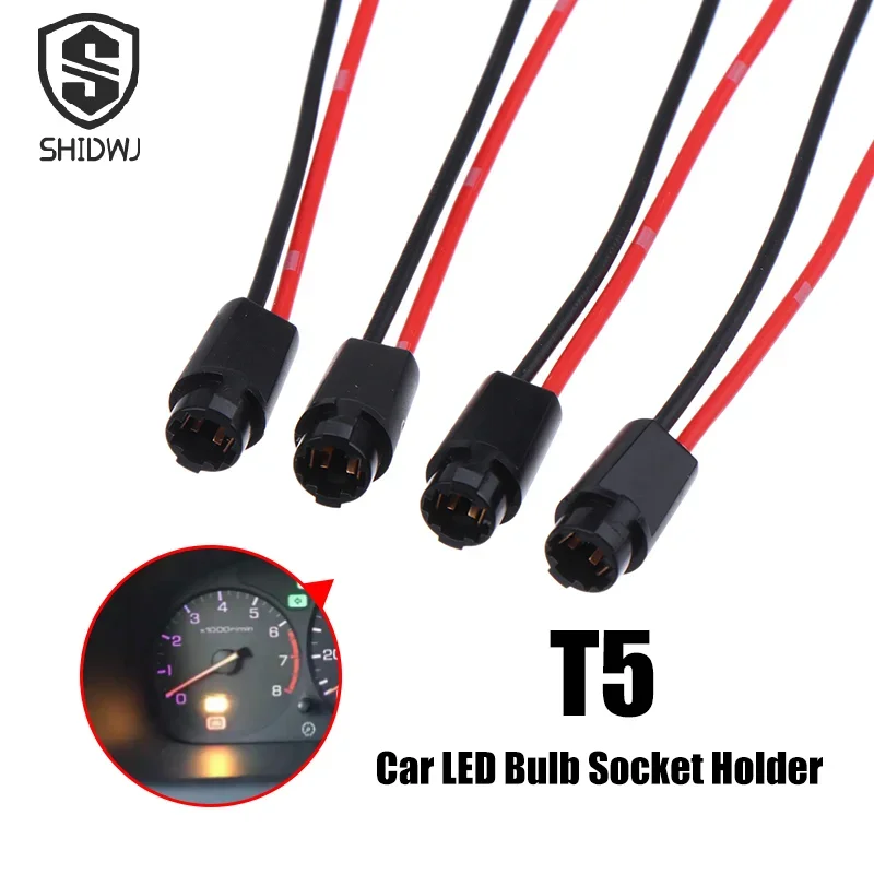 

5 шт./лот T5 светодиодный держатель лампы для 1,2 Вт W3W шириной приборный светильник розетка T5 лампы вилка удлинительные кабели жгут проводов