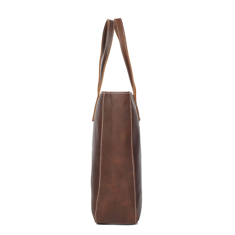 S.WORKER Vintage Echtleder Herren-Aktentasche 16" Laptop-Tasche Crazy Horse Leder Schultertasche Rindsleder Geschenkidee für Männer – Detail 18