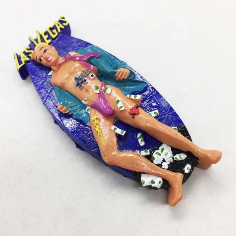 Las Vegas creative stage show performance three-dimensional travel souvenir magnetic sticker refrigerator sticker souvenir
